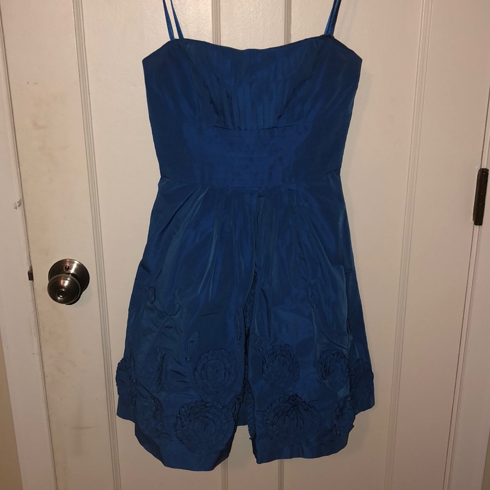 BCBG MaxAzeria blue strapless dress